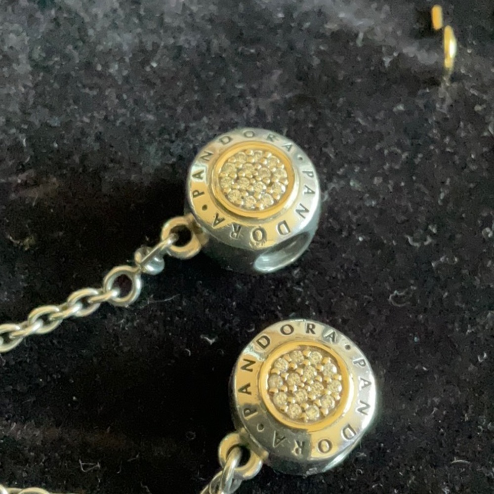 Pandora two tone Safety Chain 14k gold and silver - Picture 2 of 4